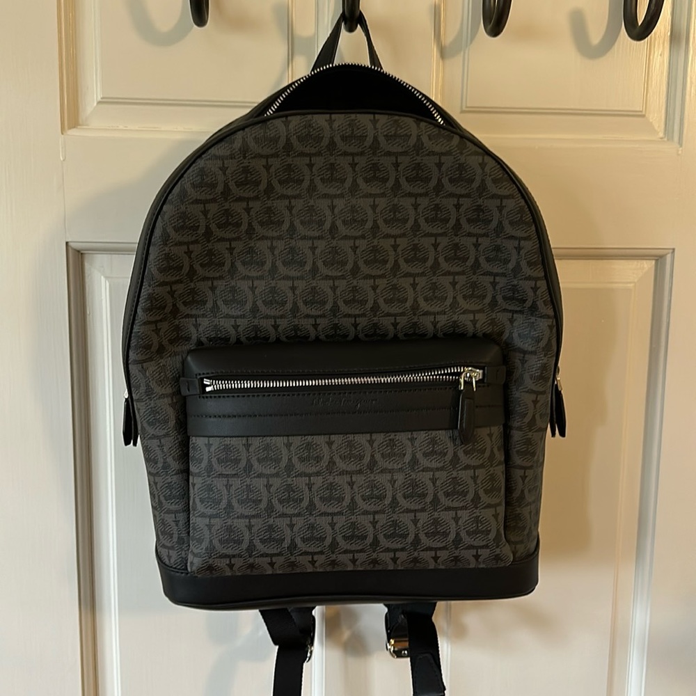 Ferragamo backpack. Unisex. Gently used. Gancini design.